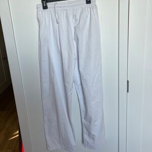 White Relaxed-Fit Drawstring Pants